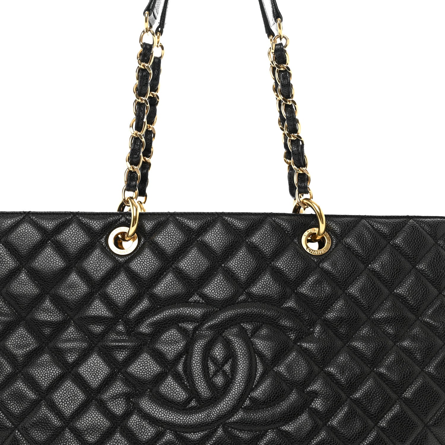 Chanel Caviar Quilted XL Grand Shopping Tote GST Black 4 of 11