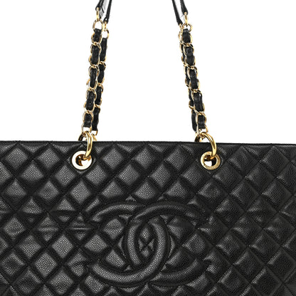 Chanel Caviar Quilted XL Grand Shopping Tote GST Black 4 of 11
