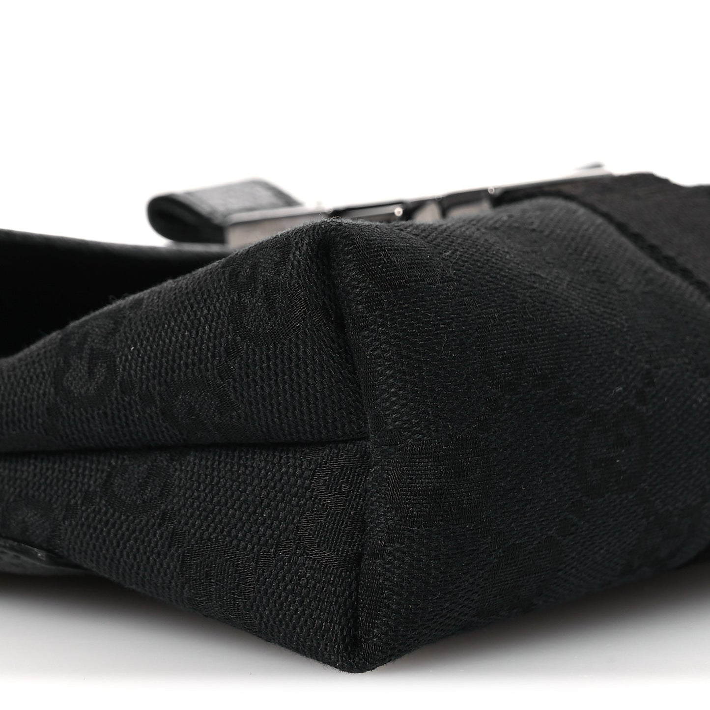 GG Monogram Web Buckle Belt Bag Black