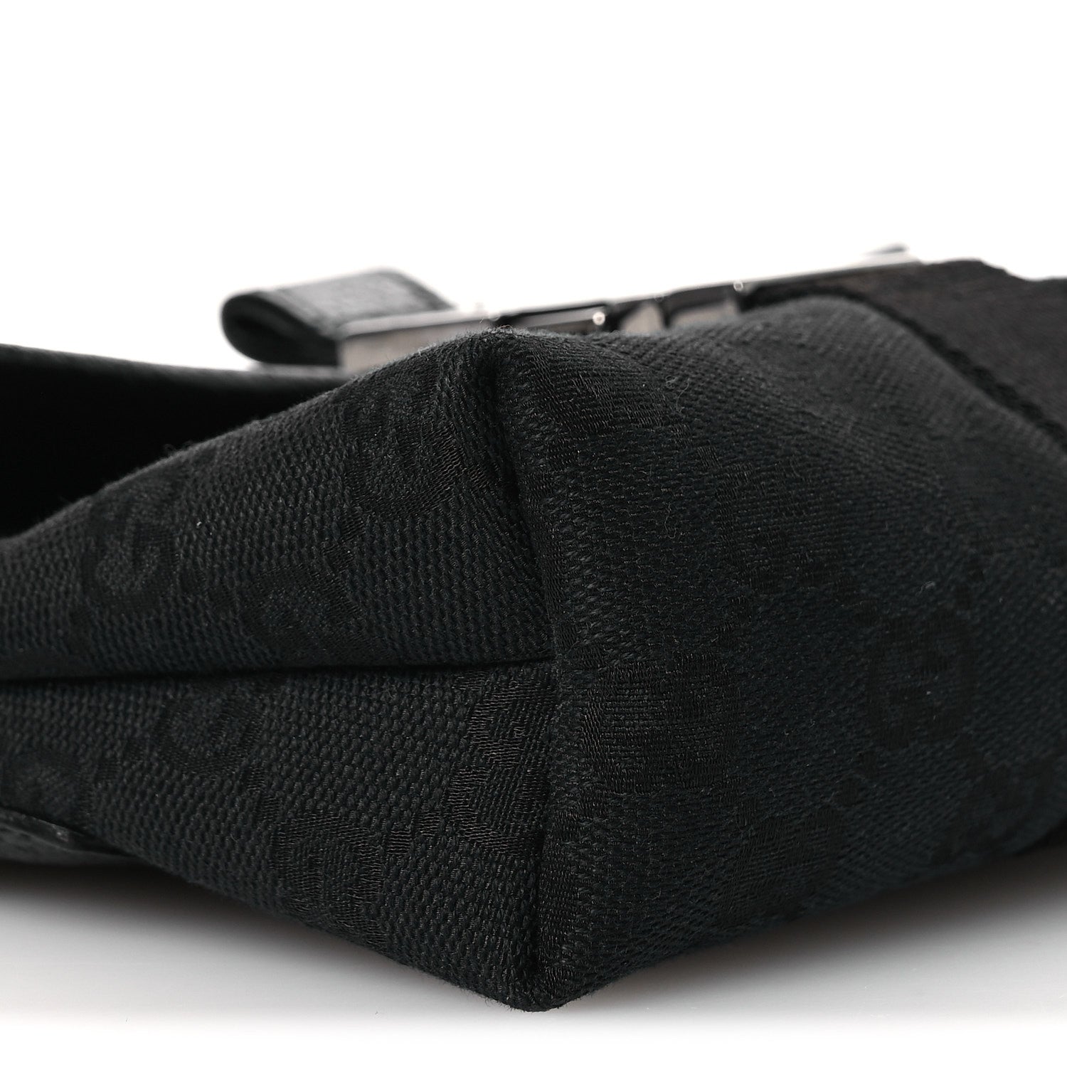 Gucci GG Monogram Web Buckle Belt Bag Black 9 of 11