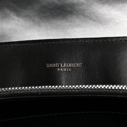 Saint Laurent Calfskin Y Quilted Monogram Monochrome Medium Loulou Chain Satchel Black 6 of 12