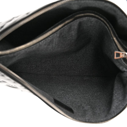 Louis Vuitton Lambskin Embossed Monogram Coussin MM Black Gray 6 of 11