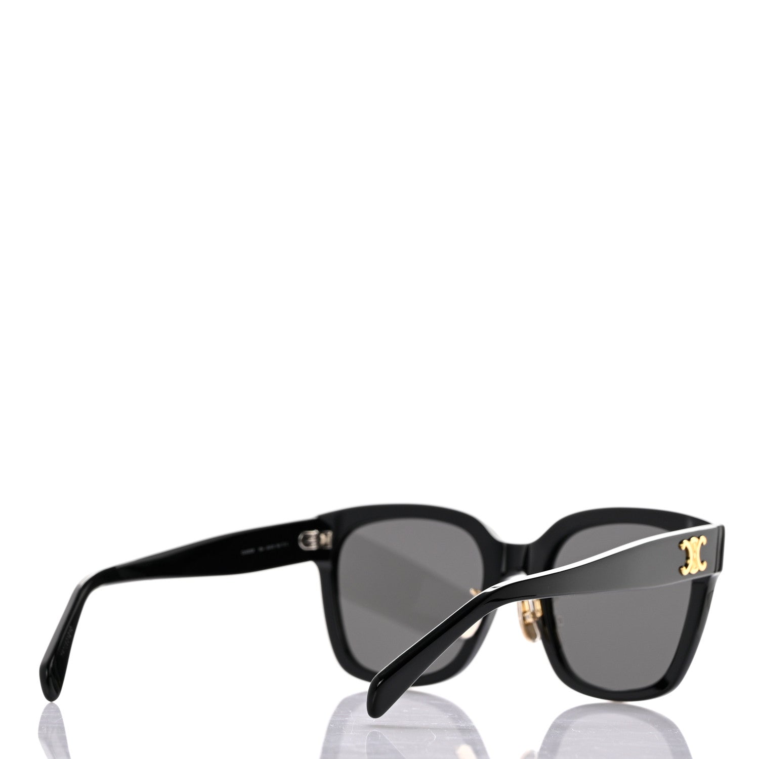 Celine Acetate Triomphe 01 Square Sunglasses CL 40222F Black 4 of 7
