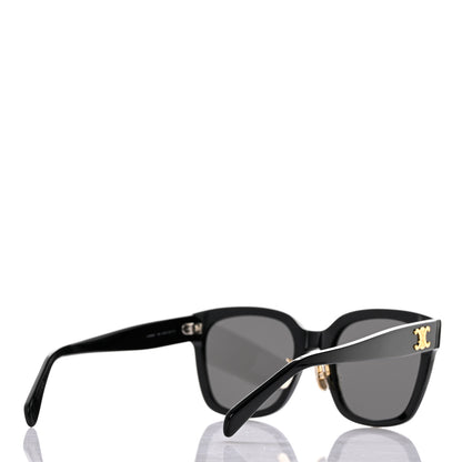 Celine Acetate Triomphe 01 Square Sunglasses CL 40222F Black 4 of 7