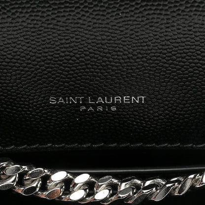 Saint Laurent SAINT LAURENT Grain De Poudre Small Monogram Kate Satchel Black 6 of 9