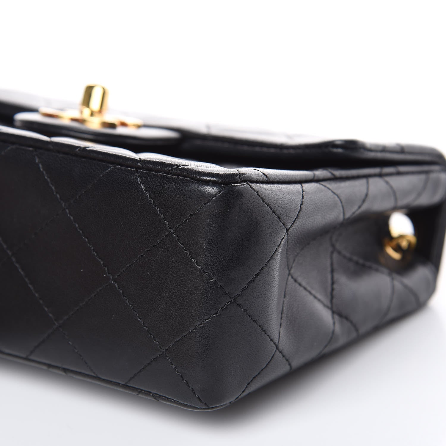 Chanel Lambskin Quilted Mini Square Flap Black 9 of 12