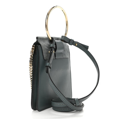 Chloe Suede Calfskin Mini Faye Bracelet Bag Cloudy Blue 3 of 10
