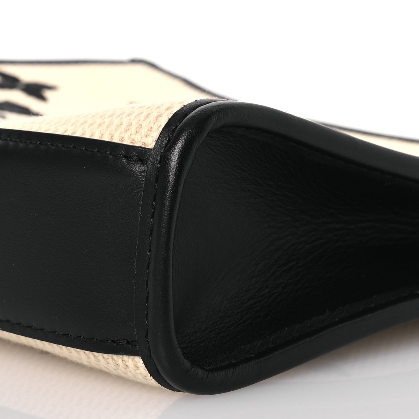Raffia Calfskin Monogram Toiletry Pouch 26 On Chain Beige Black