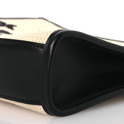 Louis Vuitton Raffia Calfskin Monogram Toiletry Pouch 26 On Chain Beige Black 10 of 10