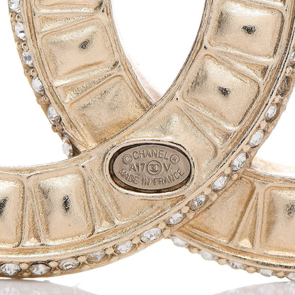 Chanel Baguette Crystal CC Brooch Gold 4 of 5