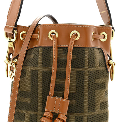 Fendi Canvas Vitello King F is Fendi FF Embroidered Mini Mon Tresor Bucket Bag Amazzonia Cuoio 8 of 14