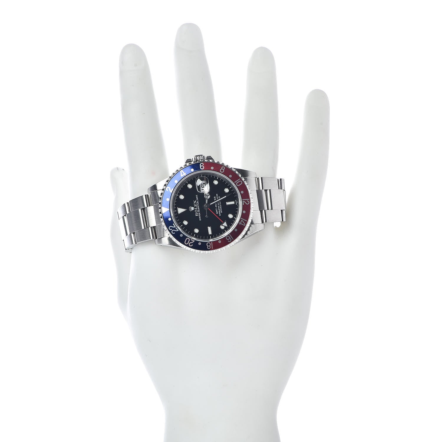 Rolex Stainless Steel 40mm Oyster Perpetual Date GMT Master Ⅱ Pepsi Watch 16710 2 of 7
