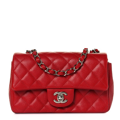 Chanel Caviar Quilted Mini Rectangular Flap Red 1 of 10