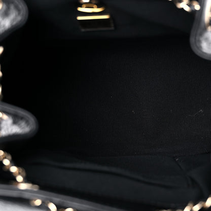 Chanel Glazed Aged Calfskin Quilted Small Duma Drawstring Backpack Black 5 of 10