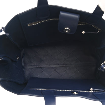 Chanel Calfskin Stitched Large Shopping Tote Dark Navy 5 of 11