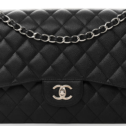 Chanel Caviar Quilted Jumbo Double Flap Black 8 of 12