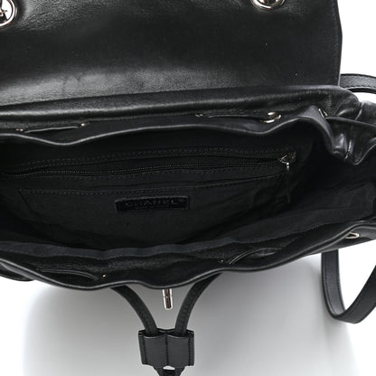 Chanel Calfskin Chevron Quilted Large Urban Spirit Backpack Black 5 of 9