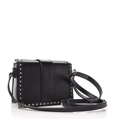 MCM Brocade Embroidered Velvet Calfskin Mini Mitte Crossbody Black 3 of 9