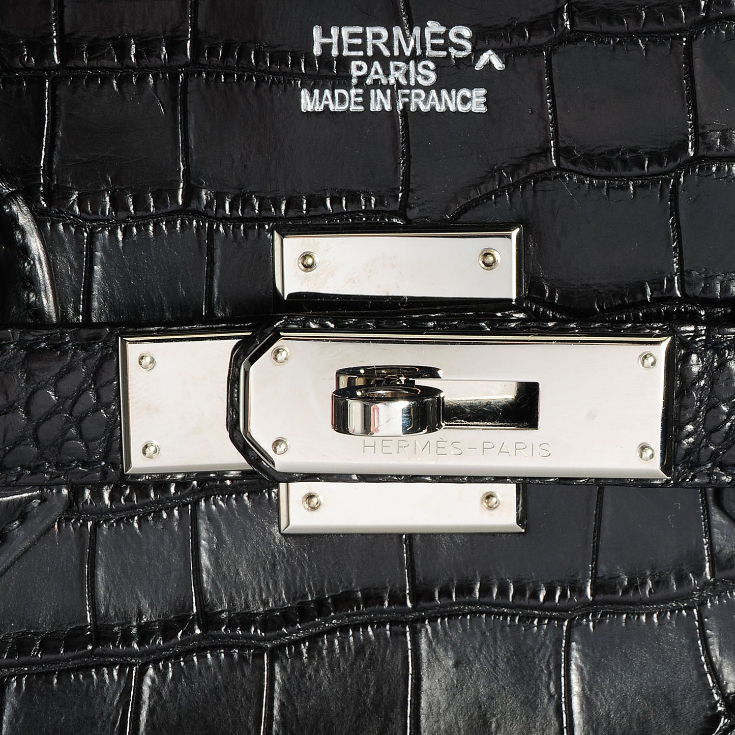 Matte Porosus Crocodile Birkin 35 Black