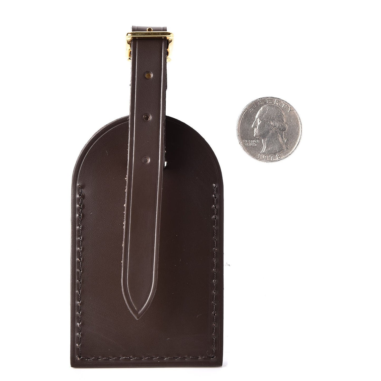 Calfskin Luggage Tag Ebene