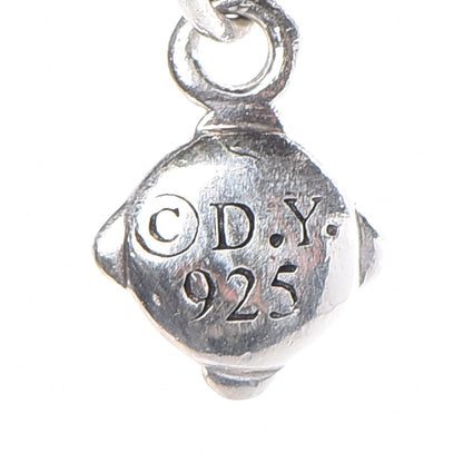 David Yurman Sterling Silver Diamond 19mm Thoroughbred Pendant Necklace 7 of 7