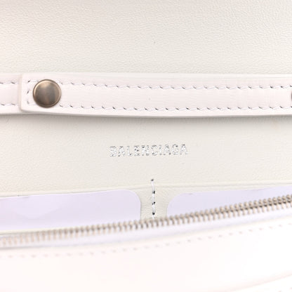 Balenciaga Shiny Box Calfskin Strass Hourglass Chain Bag White 5 of 11