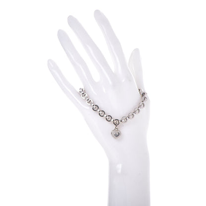 Chopard 18K White Gold Happy Diamond Icons Heart Charm Bracelet 2 of 5