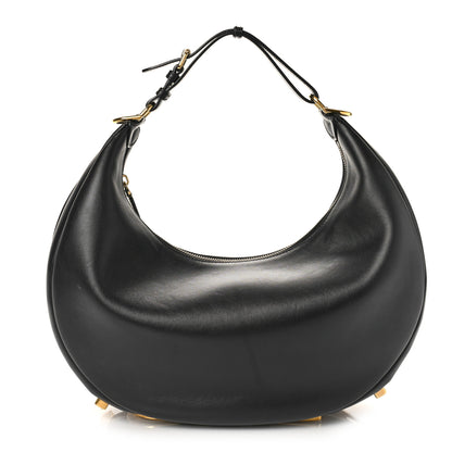 Fendi Vitello Grace Matte Medium Fendigraphy Hobo Bag Black 1 of 9