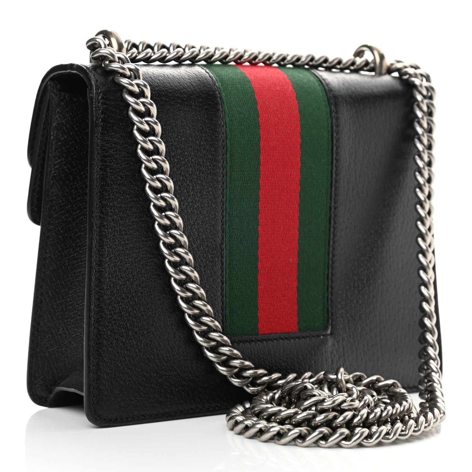 Gucci Calfskin Web Mini Dionysus Shoulder Bag Black 3 of 10