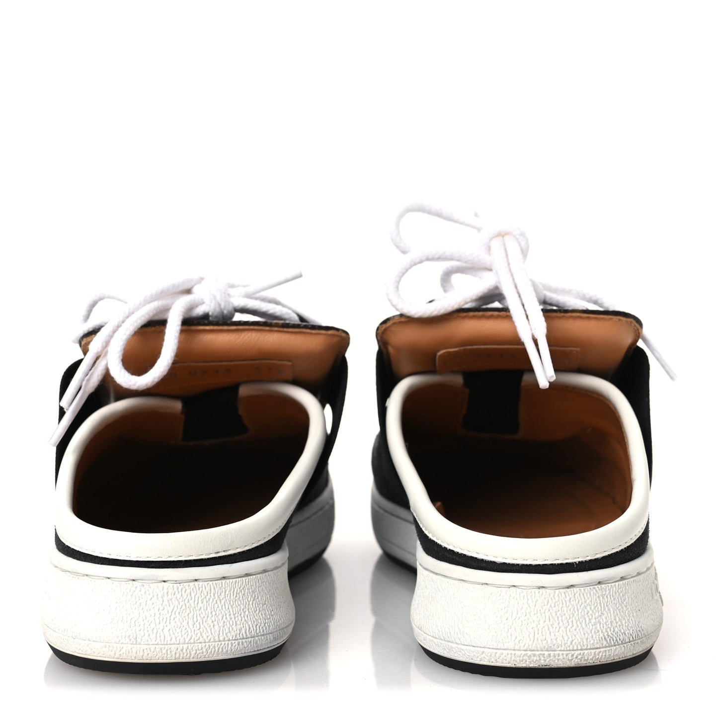 Monogram Suede Calfskin Lous Open Back Sneakers 37.5 Black