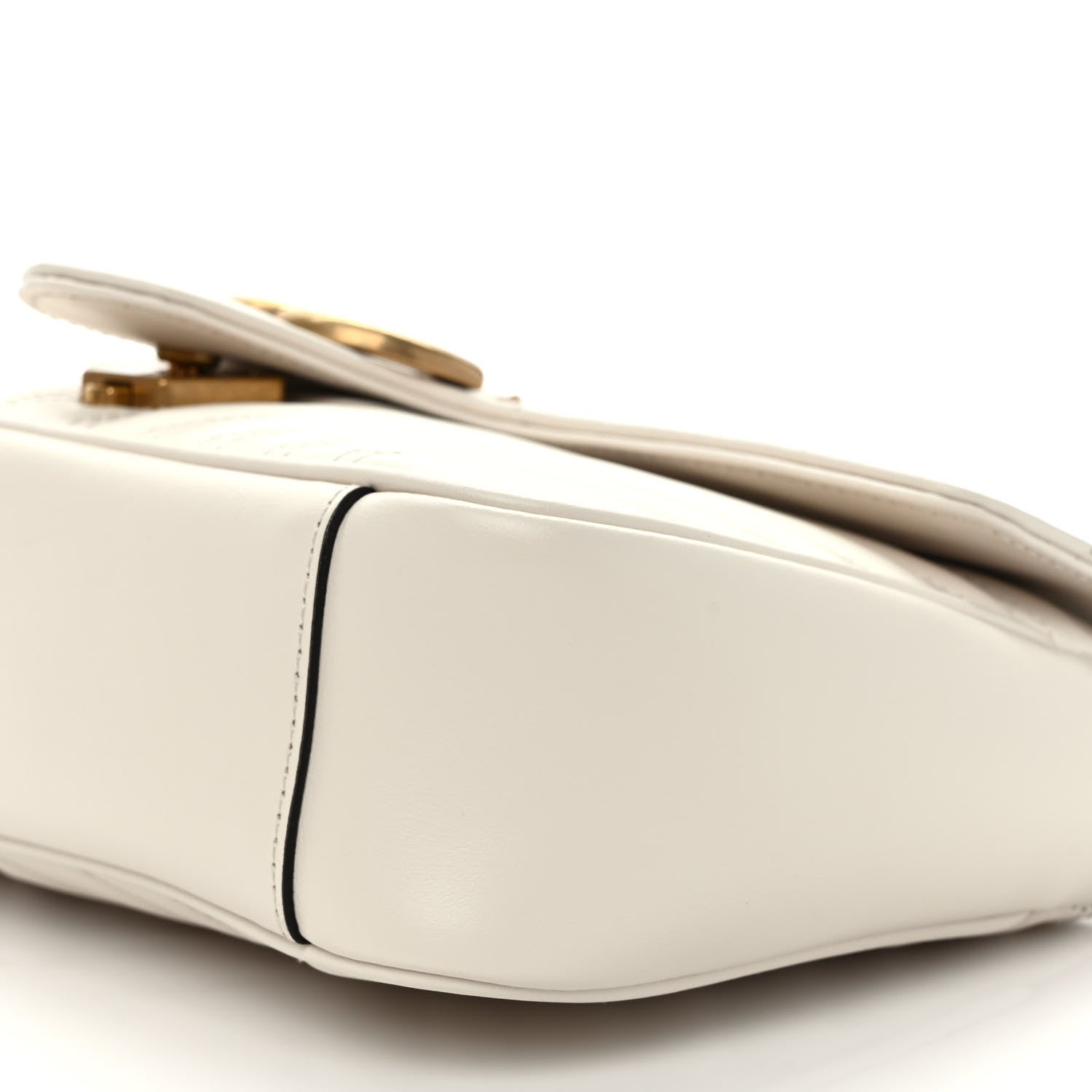 Gucci Calfskin Matelasse Small GG Marmont Shoulder Bag White 9 of 9