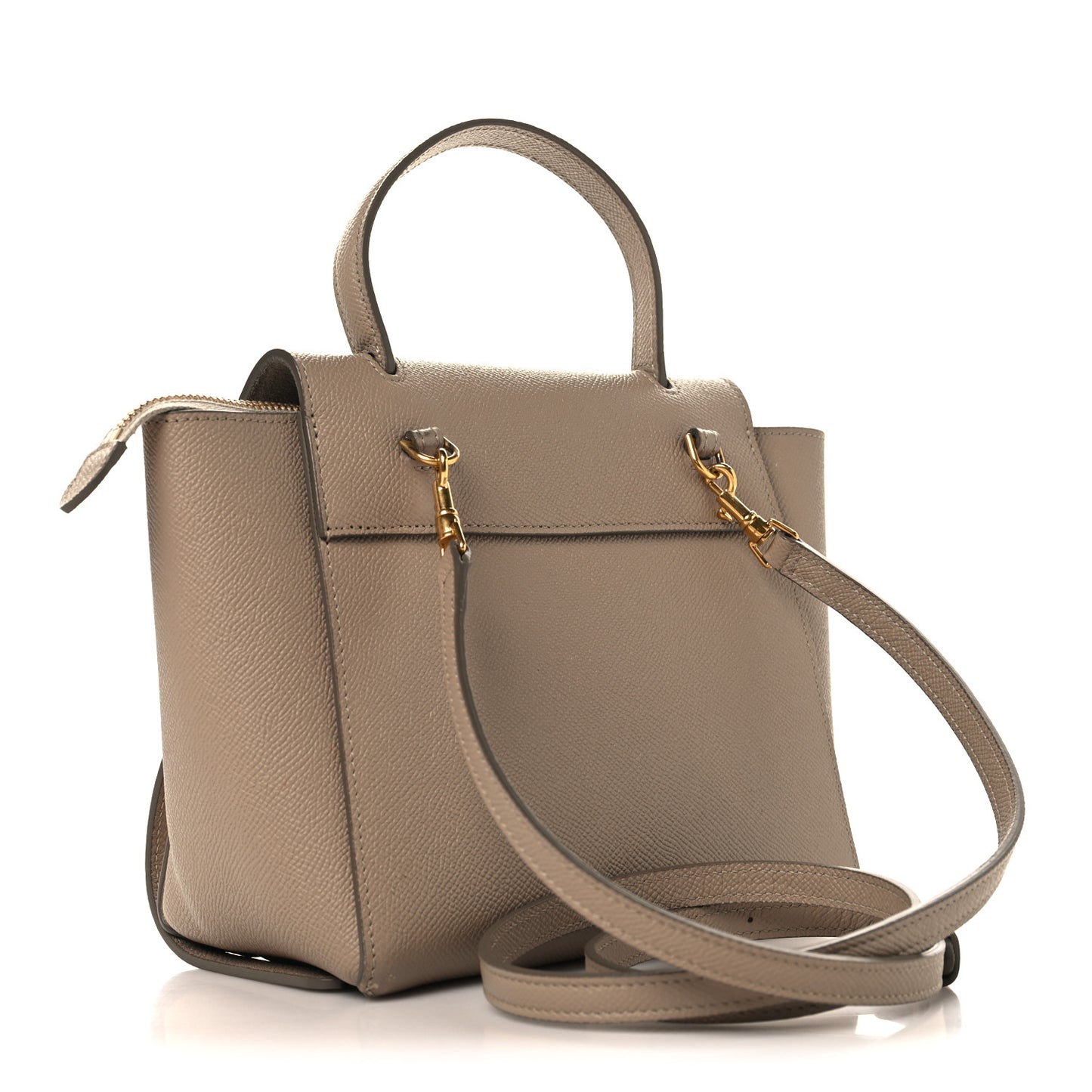 Grained Calfskin Nano Belt Bag Light Taupe