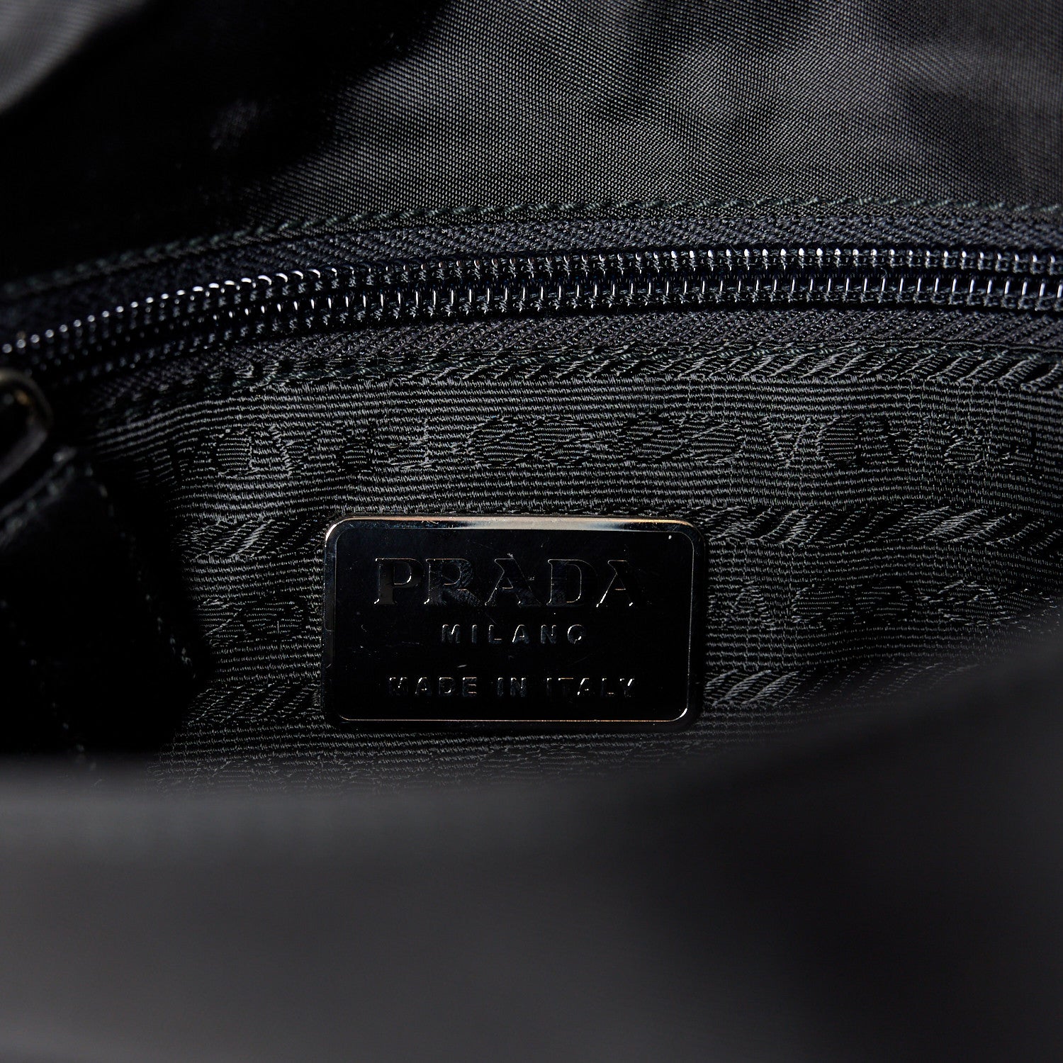 Prada Tessuto Nylon Shoulder Bag Black 8 of 13