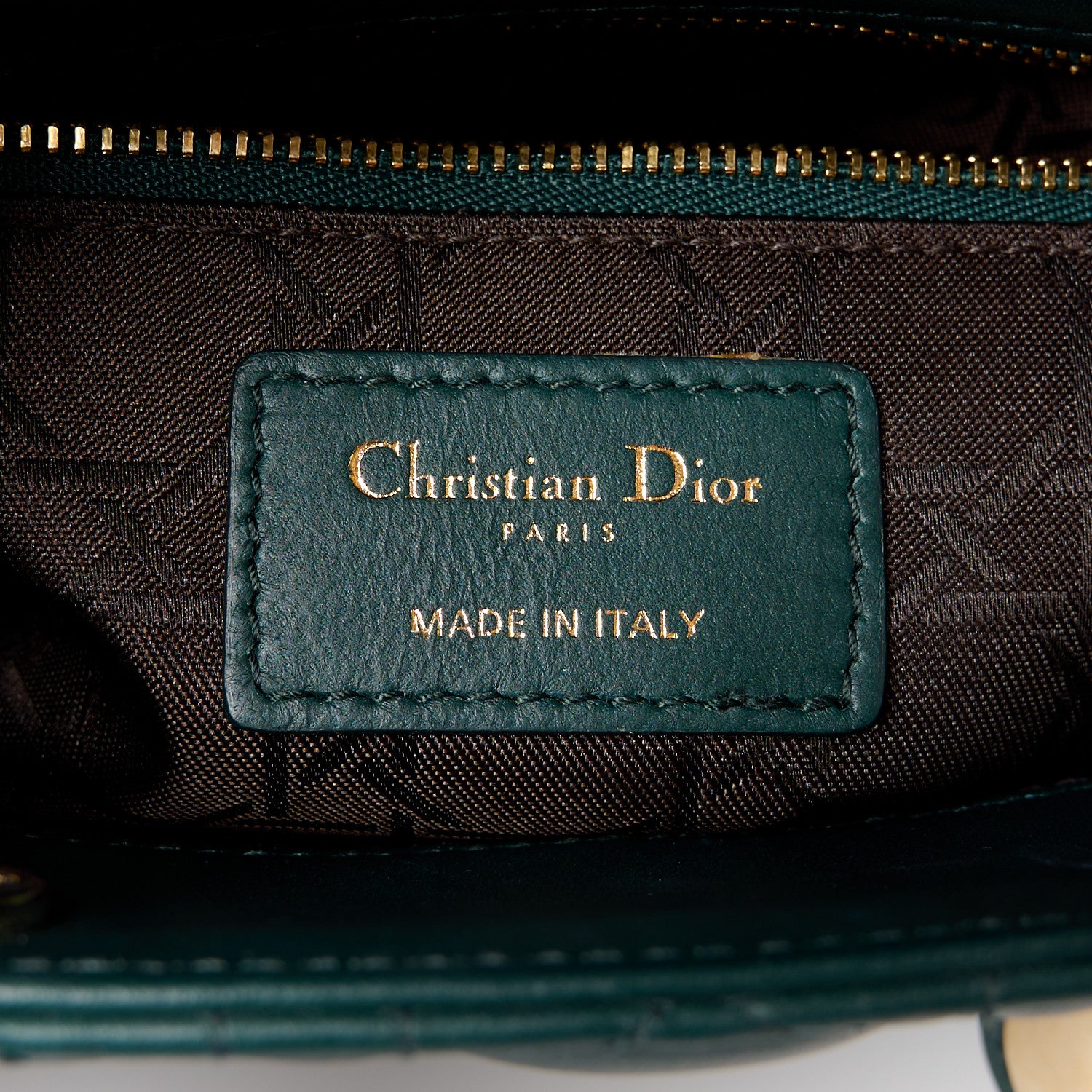 Christian Dior Lambskin Cannage Small My ABCDior Lady Dior Dark Green 6 of 11