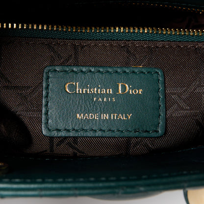 Christian Dior Lambskin Cannage Small My ABCDior Lady Dior Dark Green 6 of 11