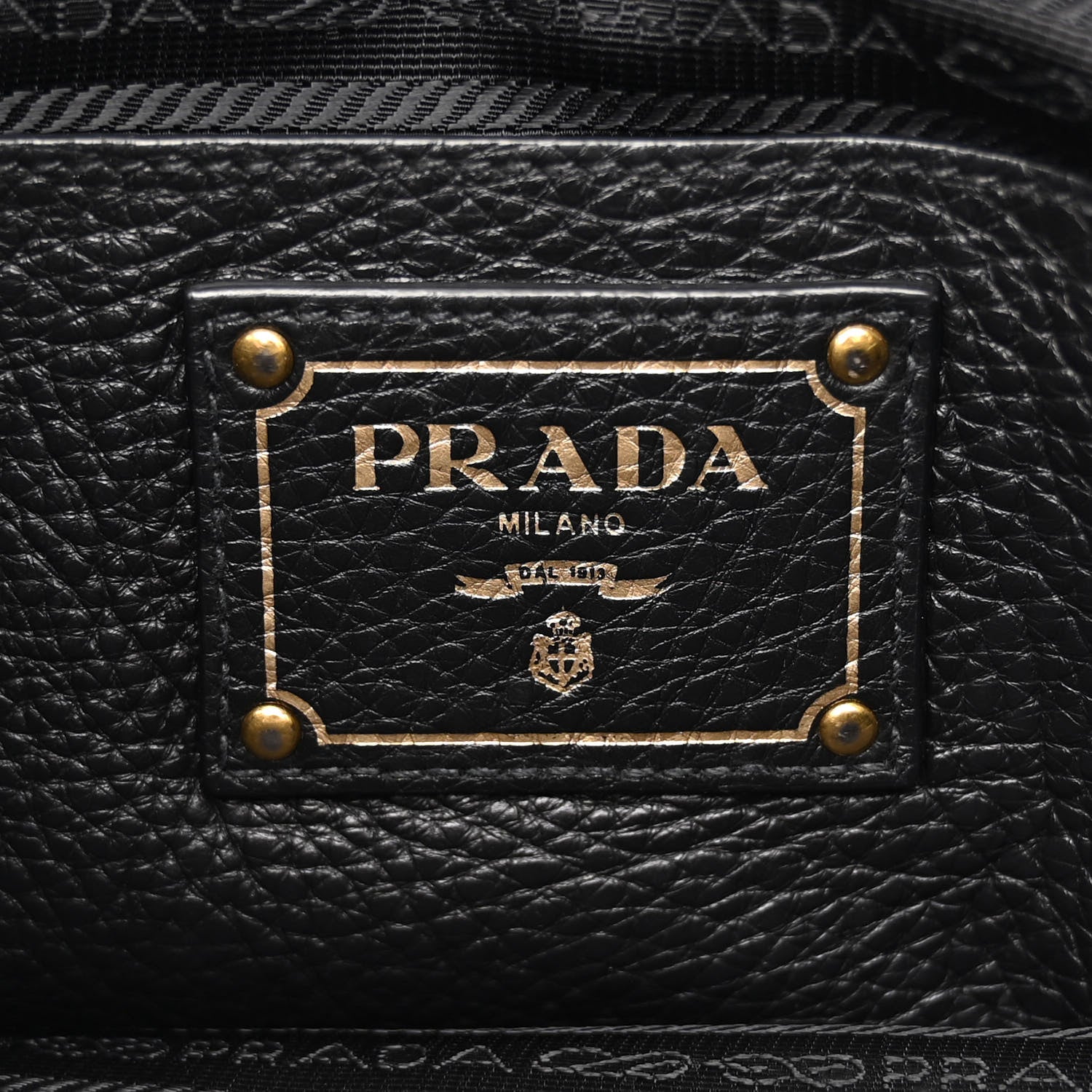 Prada Vitello Daino Tote Black 7 of 17