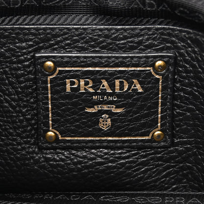 Prada Vitello Daino Tote Black 7 of 17