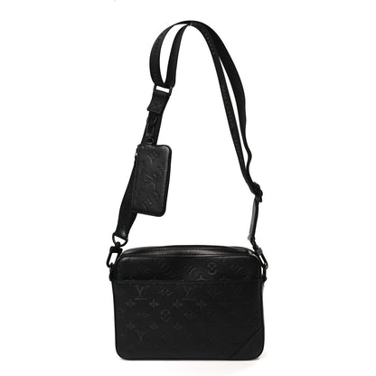 Louis Vuitton Calfskin Monogram Shadow Duo Messenger Black 1 of 8