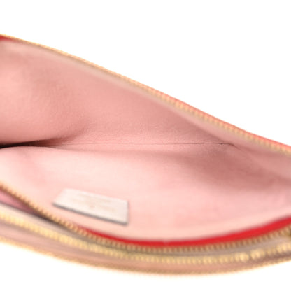 Louis Vuitton Monogram Giant Double Zip Pochette Rouge 5 of 11