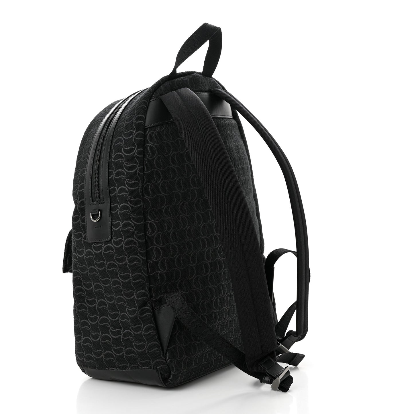 CHRISTIAN LOUBOUTIN Monogram Print Backpack Black