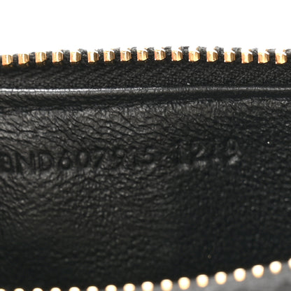 Saint Laurent Grain De Poudre Matelasse Chevron Monogram Fragments Zippered Card Case Black 7 of 10