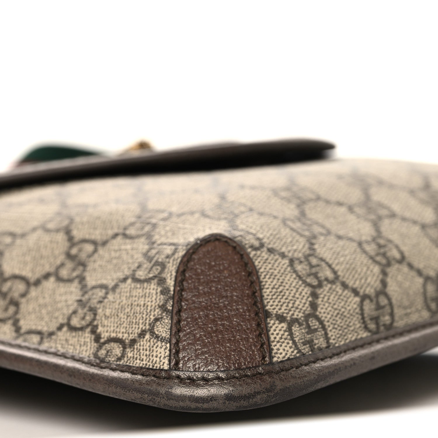 Gucci GG Supreme Monogram Web Medium Neo Vintage Flap Messenger Bag Beige New Acero 9 of 13