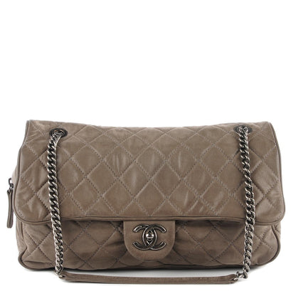 Chanel Iridescent Calfskin Quilted Large Shiva Flap Grey 1 of 8