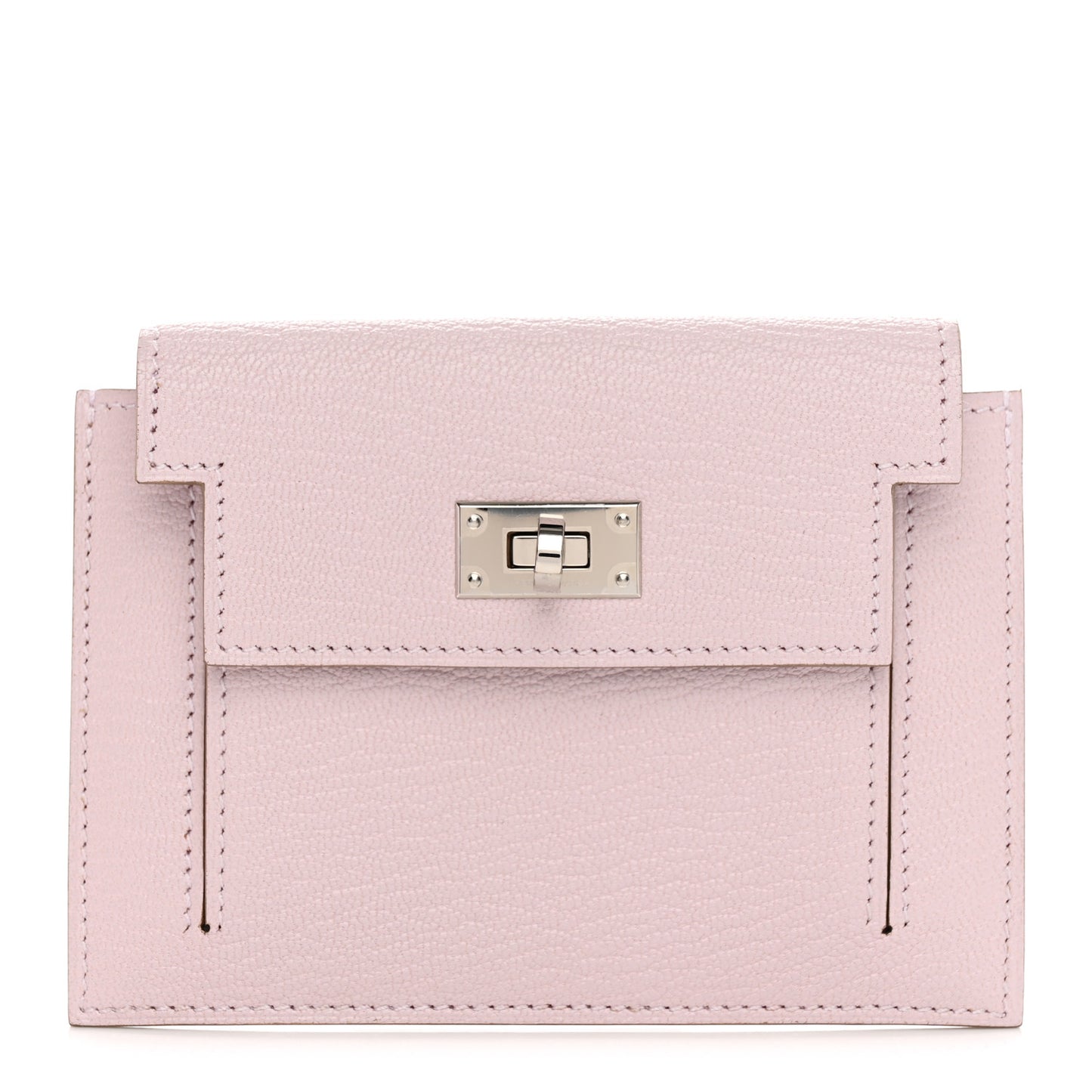Chevre Mysore Kelly Pocket Compact Wallet Mauve Pale