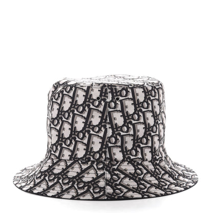 Christian Dior Polyester Cotton Oblique Teddy-D Brim Bucket Hat 58 Black 3 of 12