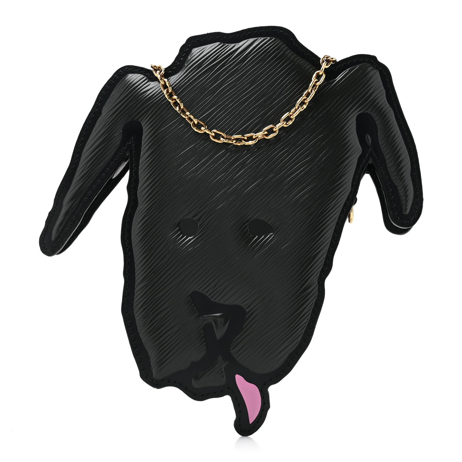 Louis Vuitton Epi Catogram Dog Face Clutch Black 1 of 8