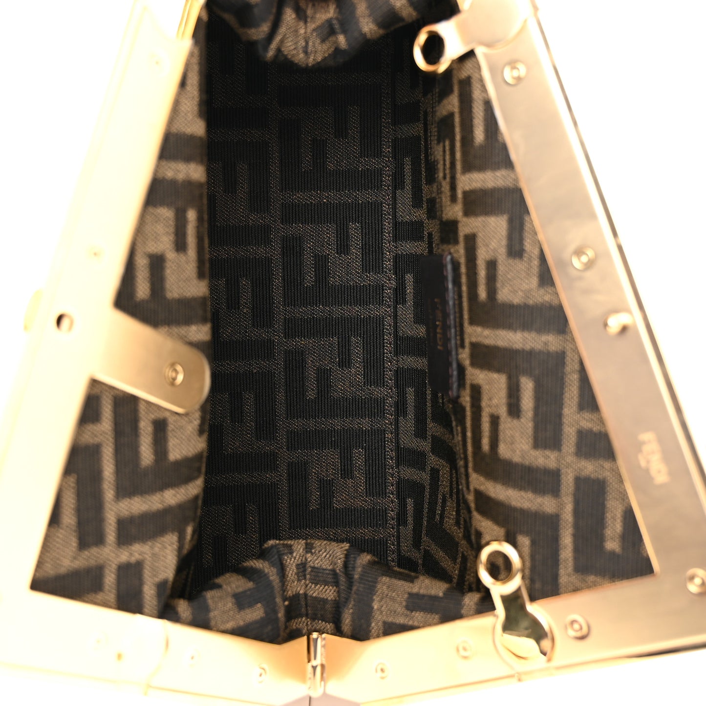 Shiny Nappa Snakeskin Small Fendi First Nuvola Roccia