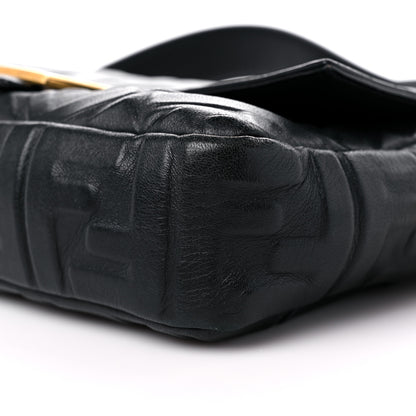Fendi Nappa FF 1974 Embossed Baguette Black 9 of 11