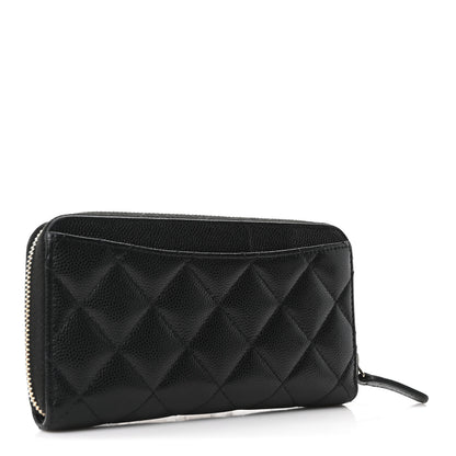 Chanel Caviar Quilted Medium Zip Around Wallet Black 3 of 12