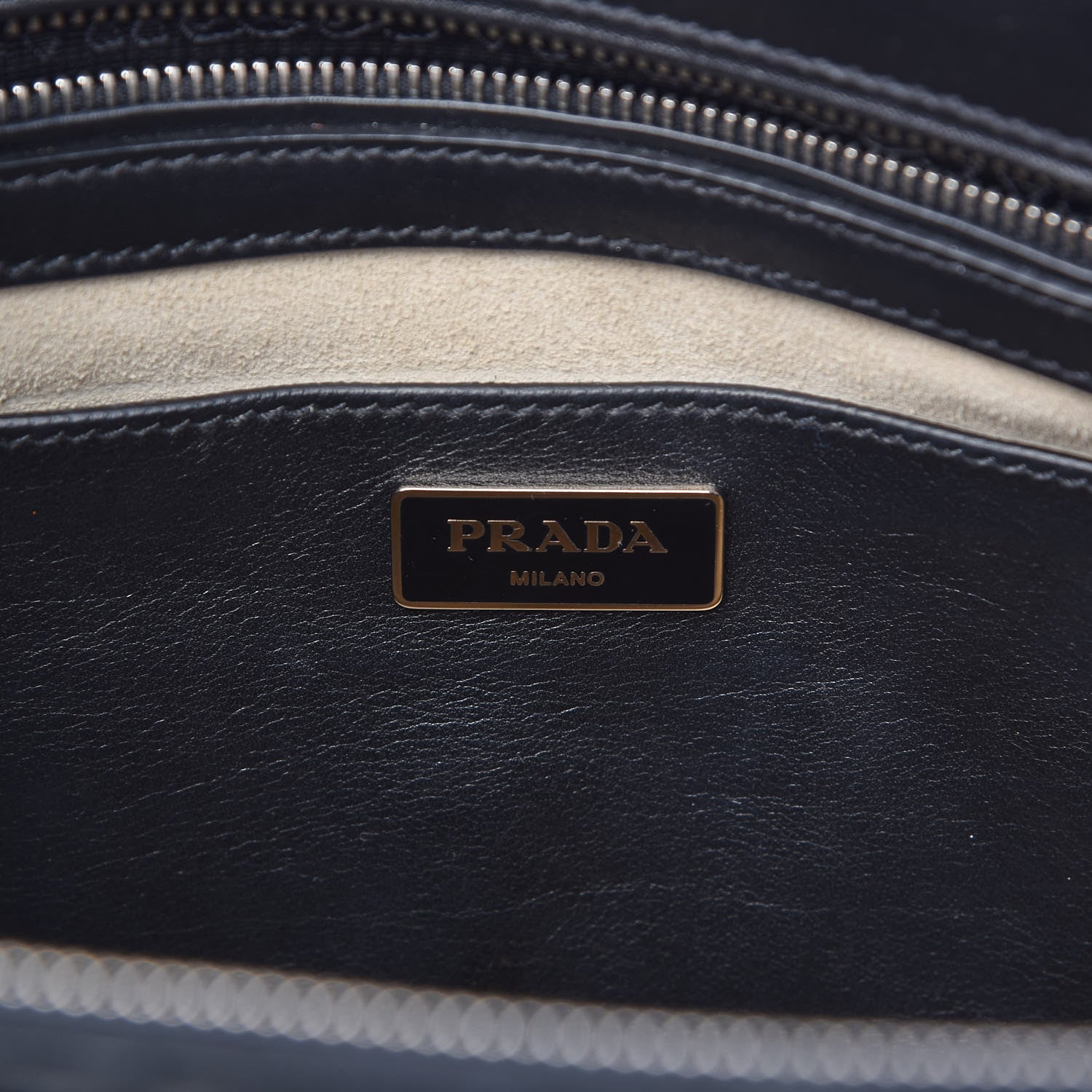 Prada City Calf Medium Galleria Double Zip Tote Black 7 of 16